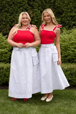 Lizzy Skirt in Heritage Stripe