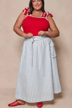 Lizzy Skirt in Heritage Stripe