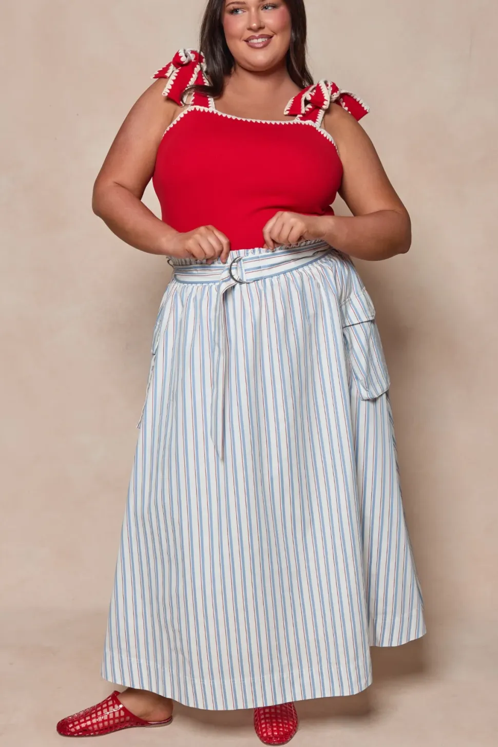Lizzy Skirt in Heritage Stripe