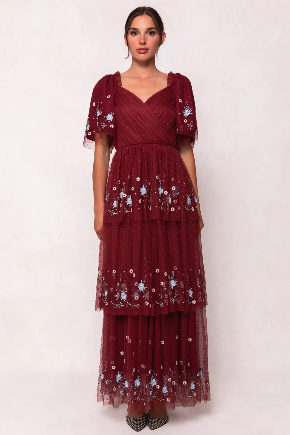 Mabel Dress in Burgundy