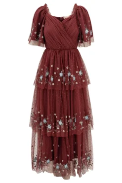 Mabel Dress in Burgundy