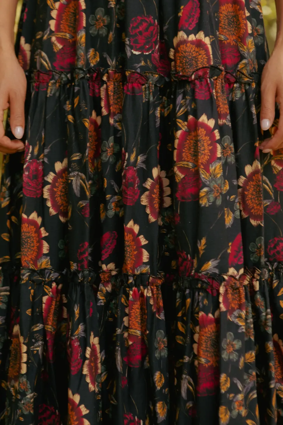 Madeline Dress in Moody Sunflower