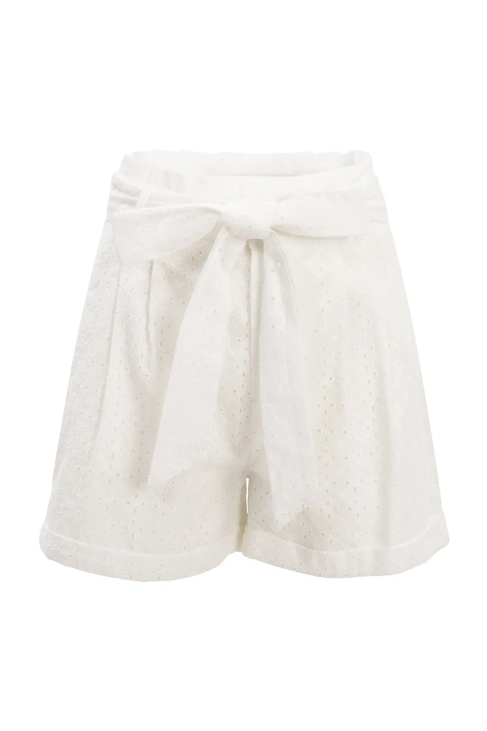 Maria Shorts in White Eyelet