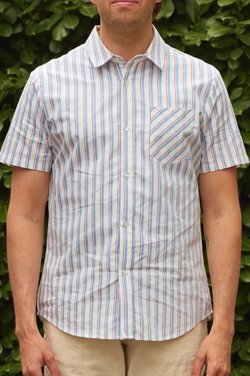 Mens James Shirt in Heritage Stripe