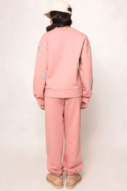 Micah Crew Neck Sweatshirt in Pink & Bows