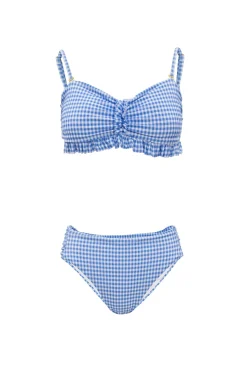 Mid Rise Ruched Bottom in Blakely Gingham
