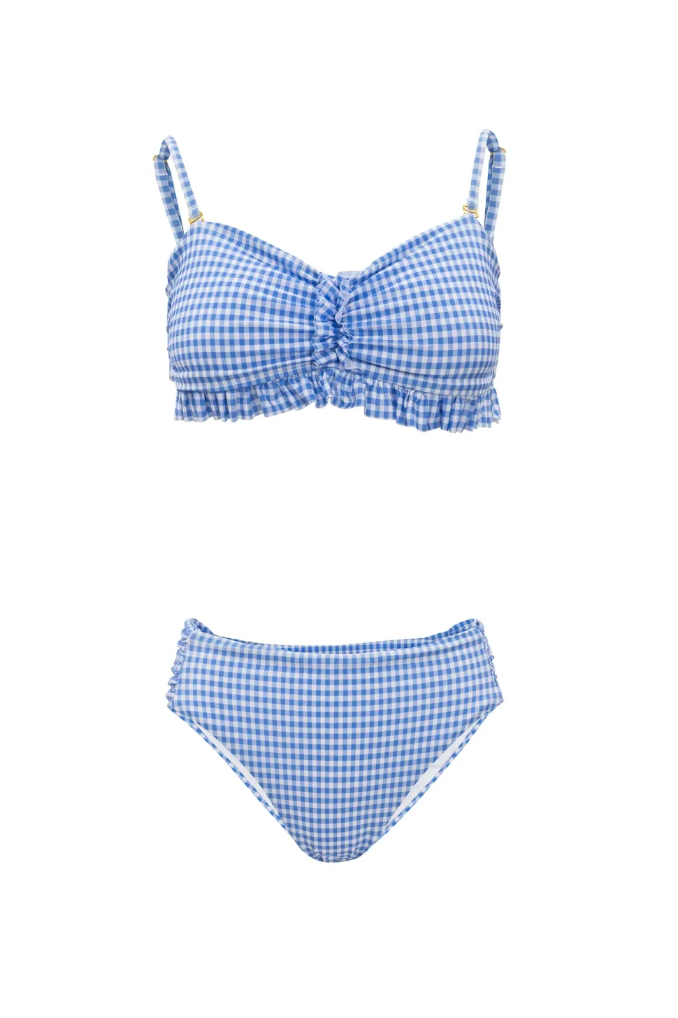 Mid Rise Ruched Bottom in Blakely Gingham