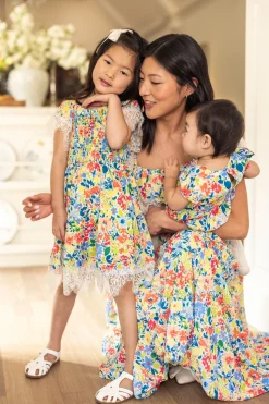 Mini Ada Dress in Vibrant Yarrow Print