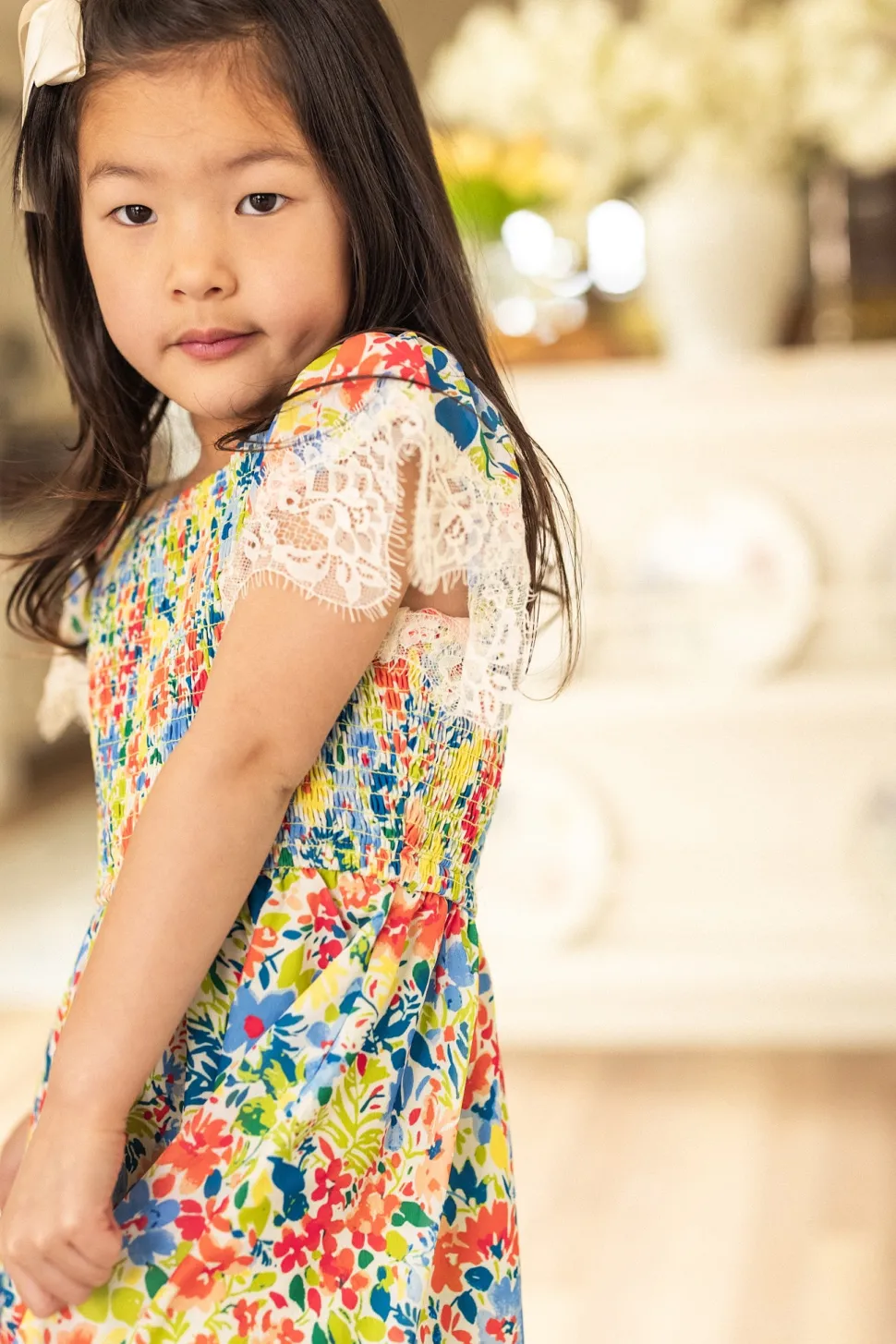 Mini Ada Dress in Vibrant Yarrow Print