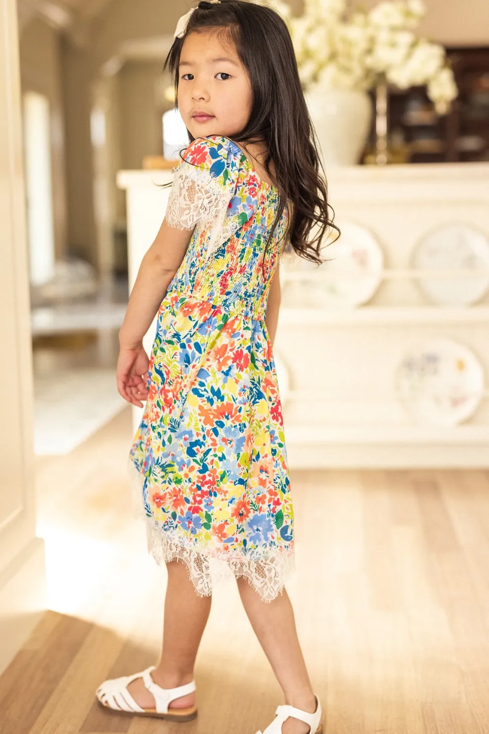 Mini Ada Dress in Vibrant Yarrow Print