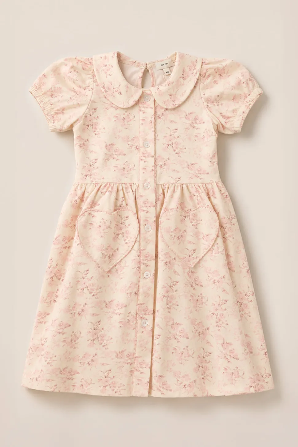 Mini Alayna Play Dress in Banana Creme Aquarelle Fleur