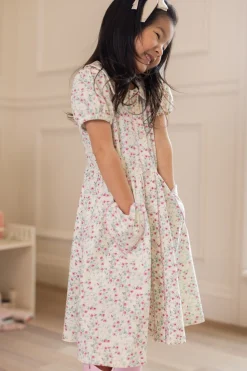 Mini Alayna Play Dress in Ivory Pansy Trellis