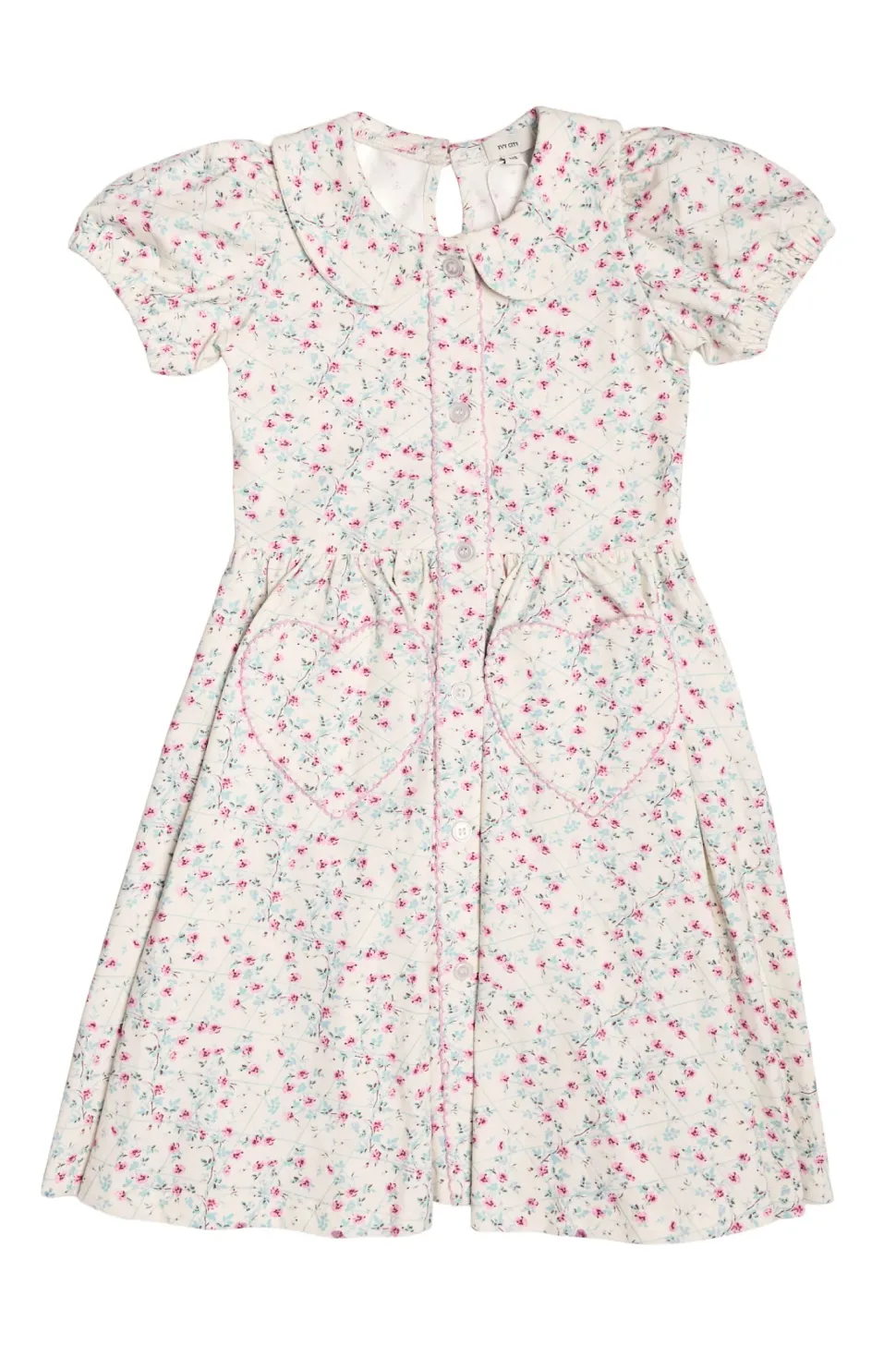 Mini Alayna Play Dress in Ivory Pansy Trellis