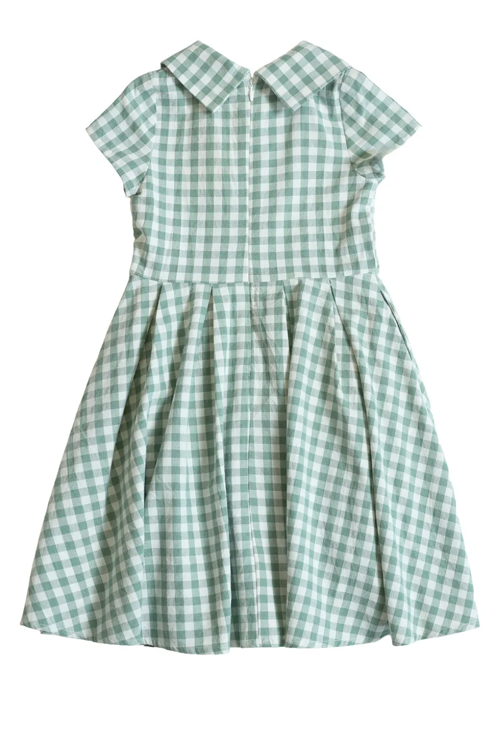 Mini Amber Dress in Sage Gingham