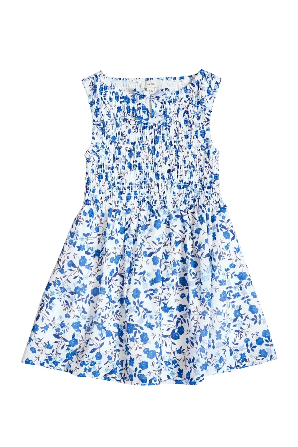 Mini Ana Dress in Ditsy Cobalt Floral