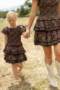 Mini Annalise Top in Obsidian Vintage Poppies