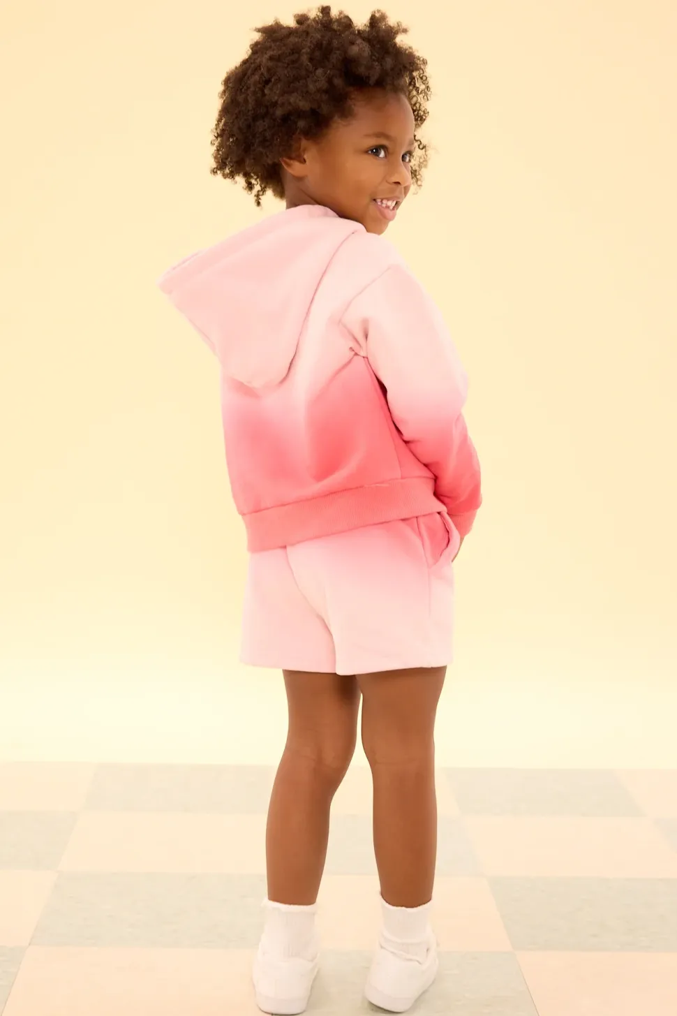 Mini Ash Hoodie in Pink Ombre