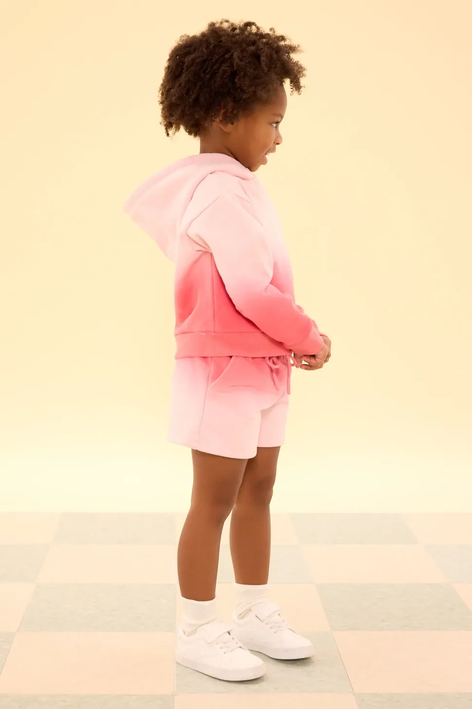 Mini Ash Hoodie in Pink Ombre