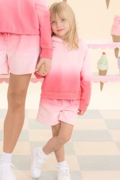 Mini Ash Sweatshorts in Pink Ombre