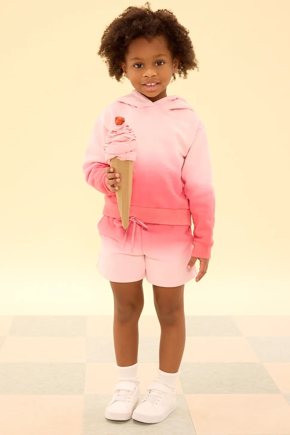 Mini Ash Sweatshorts in Pink Ombre