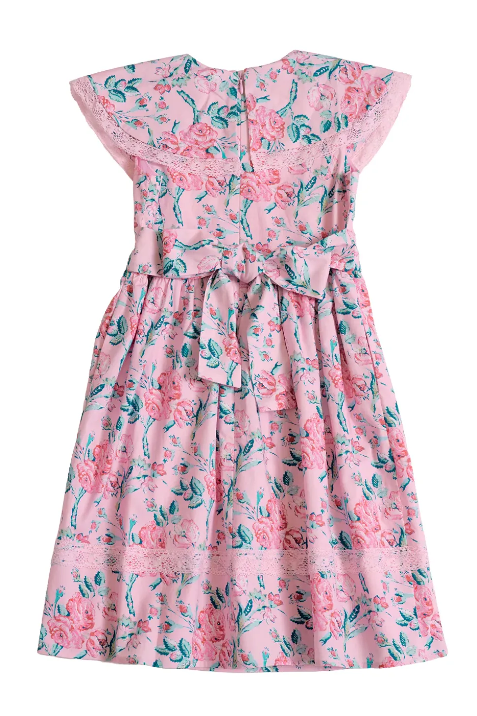 Mini Aster Dress in Pink Sketched Flower