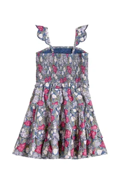 Mini Blossom Dress in Navy Meadow