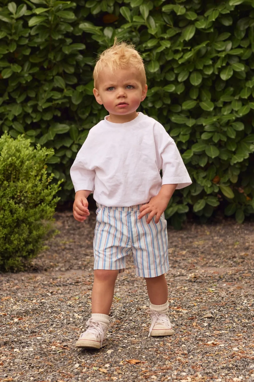 Mini Boys' James Shorts in Heritage Stripe