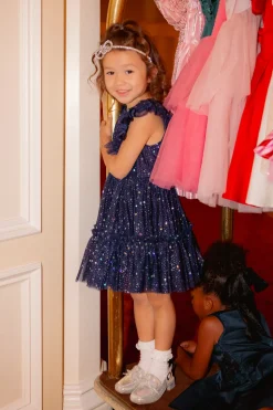 Mini Brynlee Dress in Sparkling Stars Navy