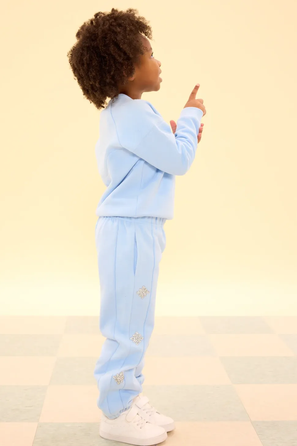 Mini Casey Crewneck Sweatshirt in Light Blue
