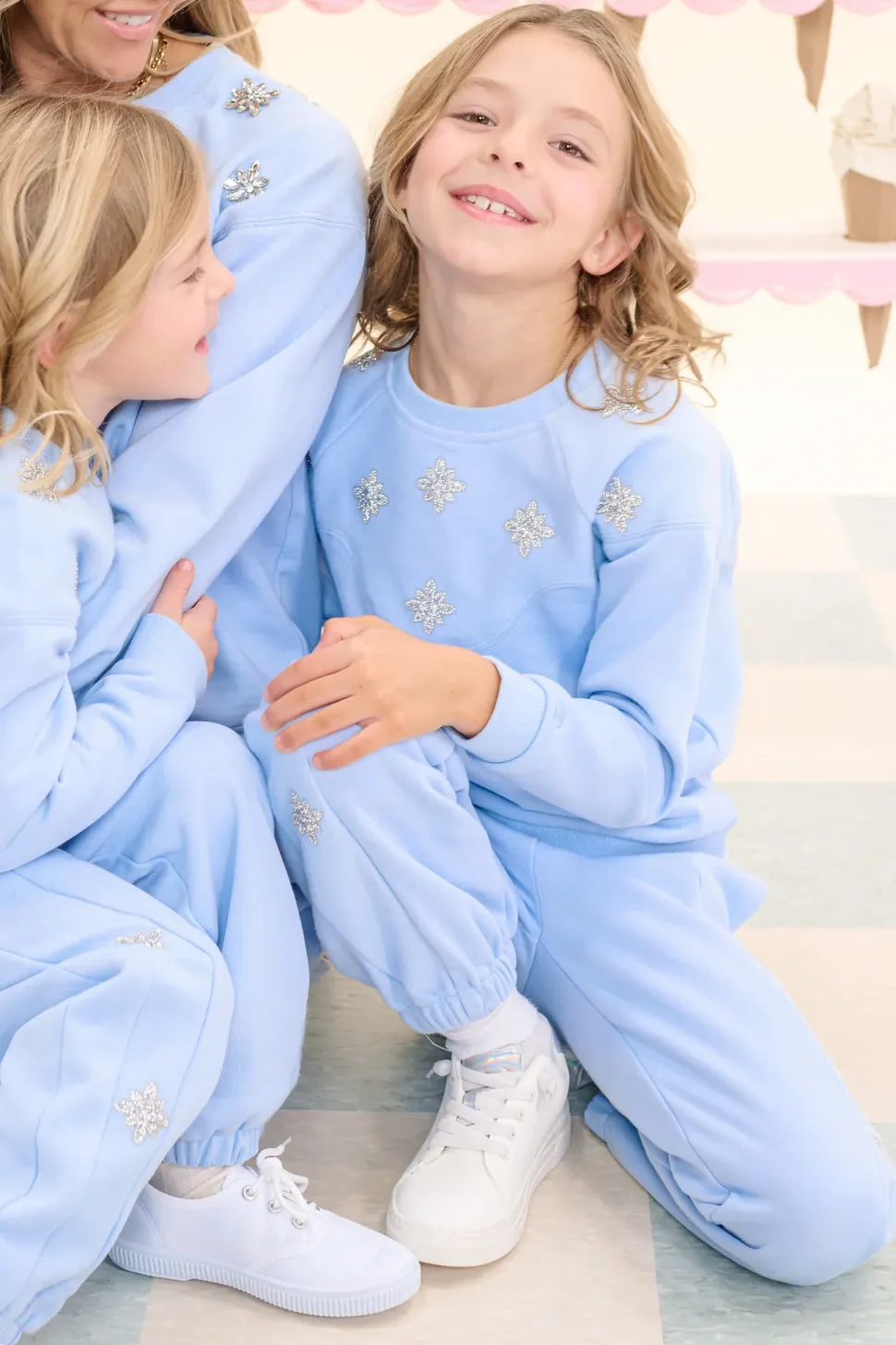 Mini Casey Crewneck Sweatshirt in Light Blue