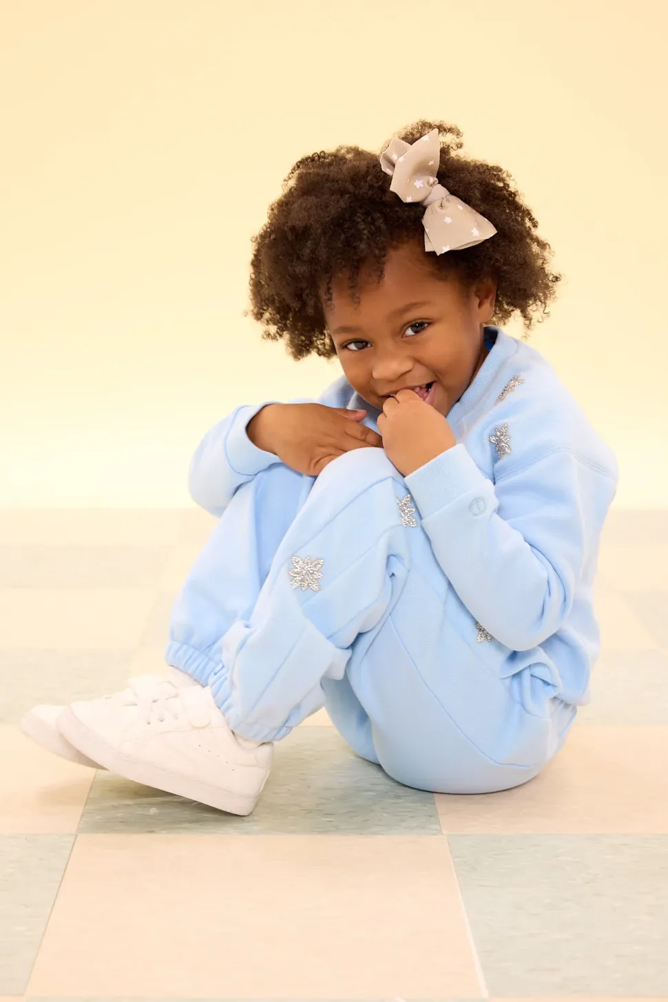 Mini Casey Jogger Sweatpants in Light Blue