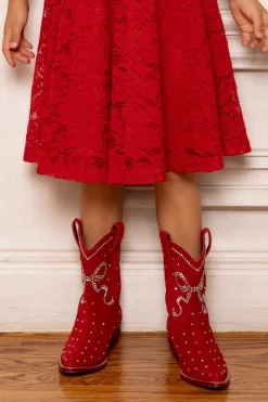 Mini Channing Bootie in Red