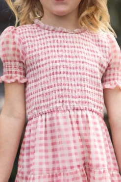 Mini Cordelia Dress in Desert Rose Gingham