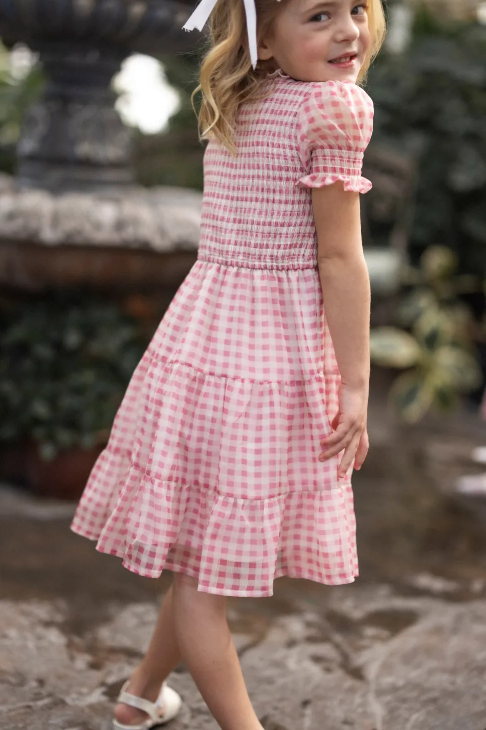 Mini Cordelia Dress in Desert Rose Gingham