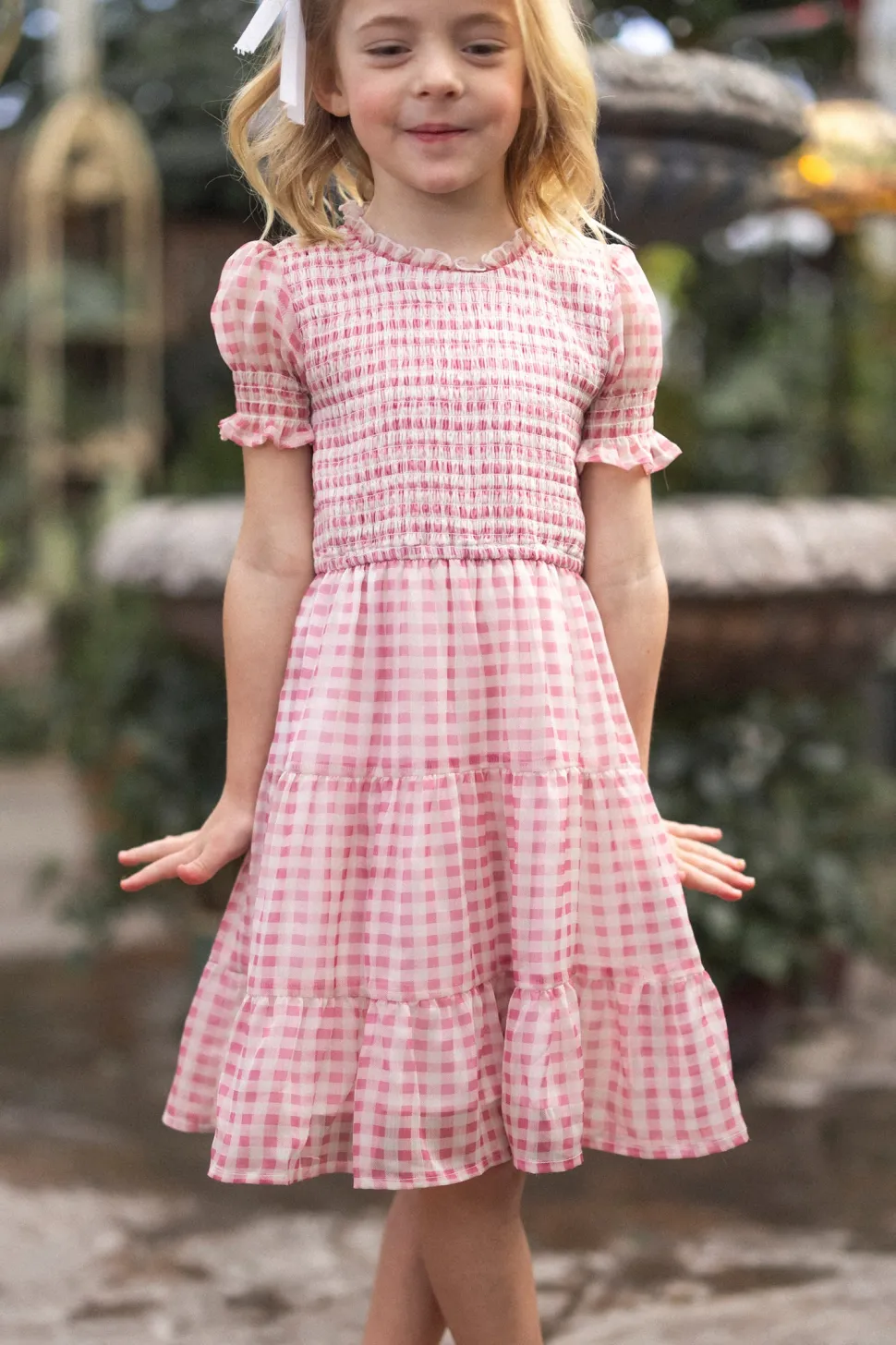 Mini Cordelia Dress in Desert Rose Gingham