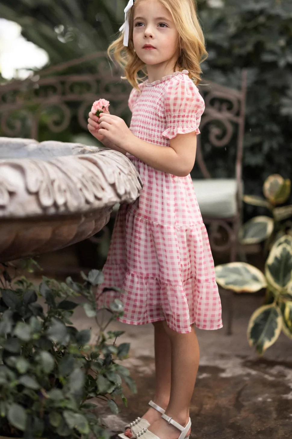 Mini Cordelia Dress in Desert Rose Gingham