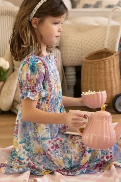 Mini Cordelia Dress in Pretty Plumeria