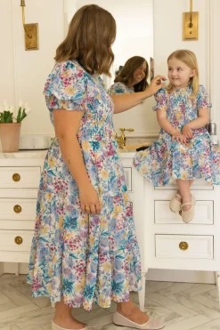 Mini Cordelia Dress in Pretty Plumeria