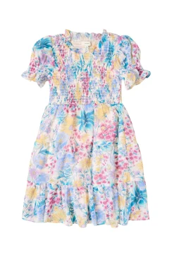Mini Cordelia Dress in Pretty Plumeria