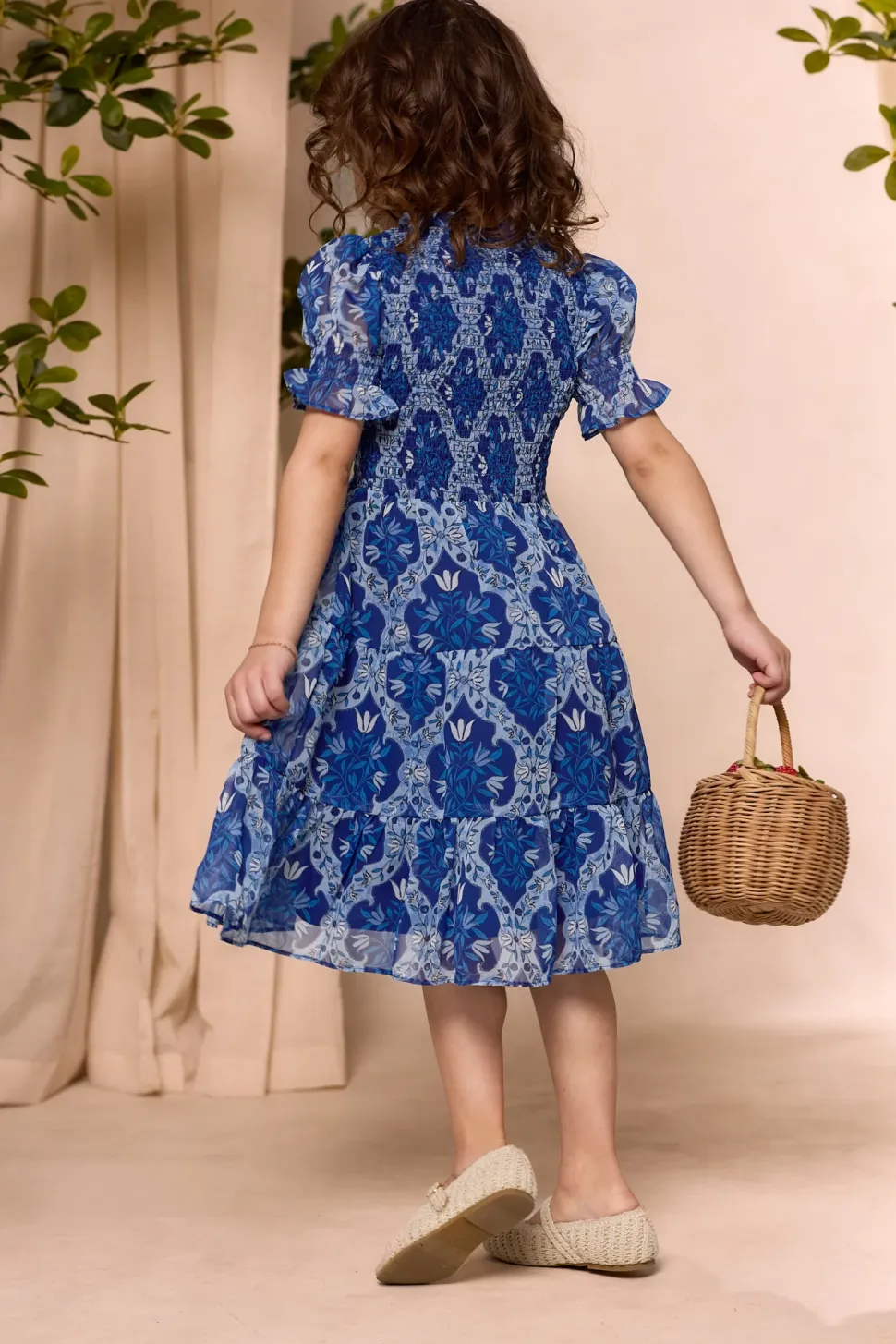 Mini Cordelia Dress in Trellis Foulard