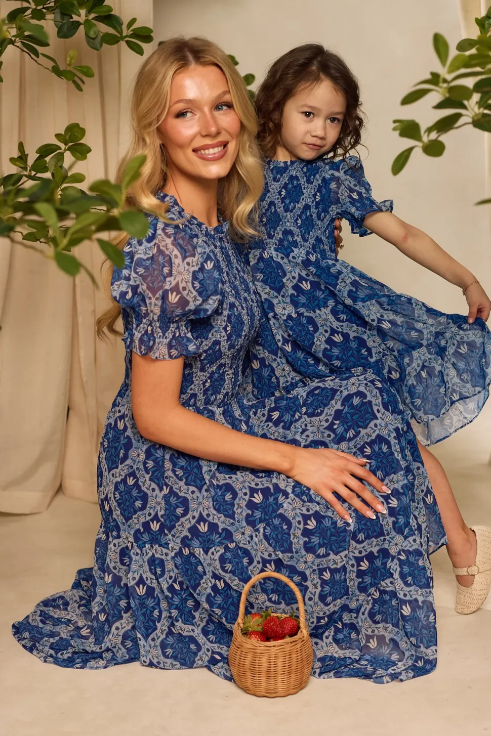 Mini Cordelia Dress in Trellis Foulard