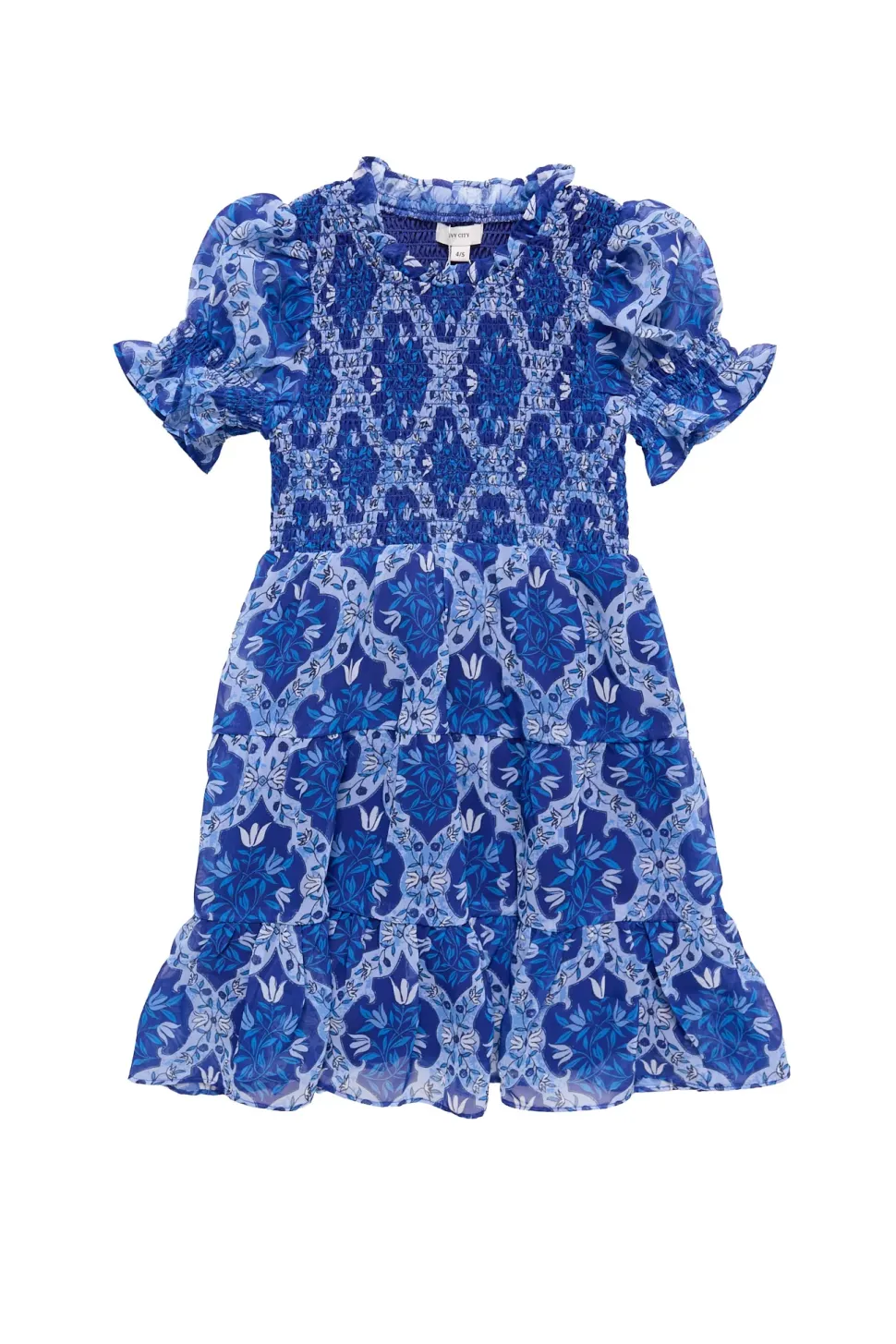 Mini Cordelia Dress in Trellis Foulard