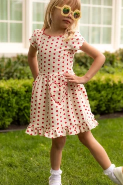 Mini Dream Play Dress in Red Polka Dot