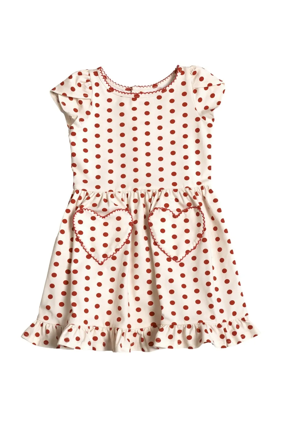 Mini Dream Play Dress in Red Polka Dot