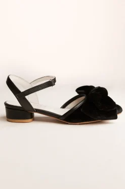 Mini Eloise Bow Heel in Black