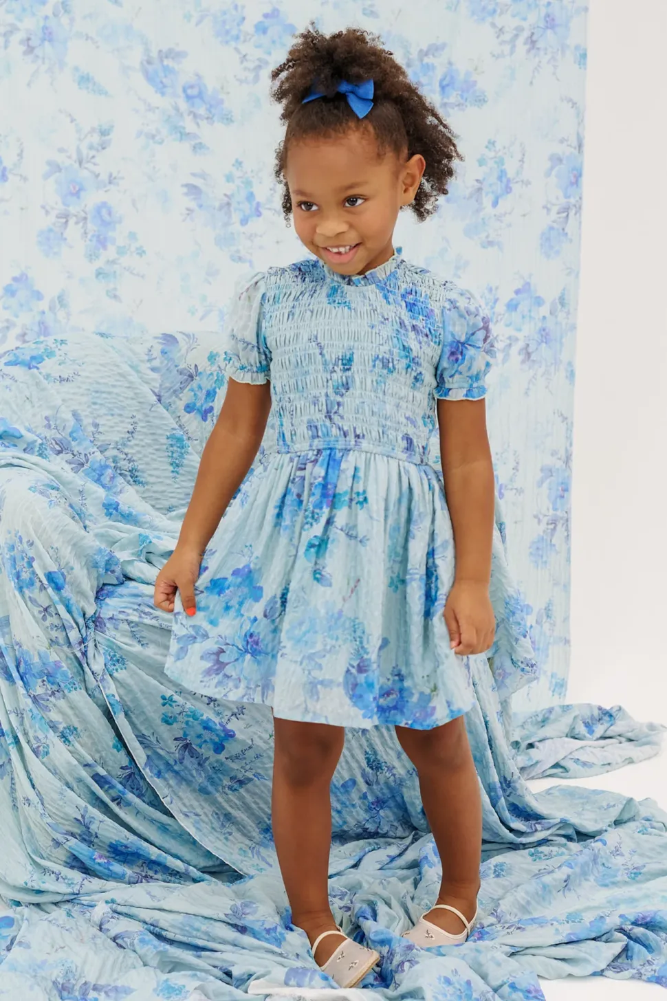 Mini Flynn Dress in Aquarelle Fleur