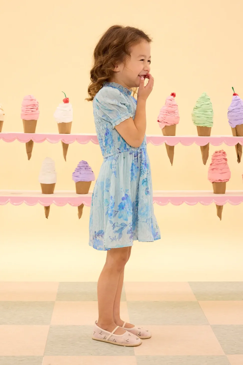Mini Flynn Dress in Aquarelle Fleur