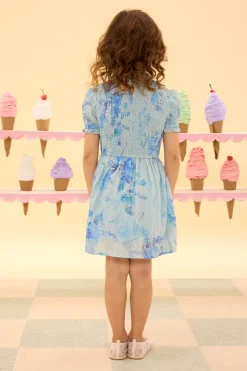 Mini Flynn Dress in Aquarelle Fleur