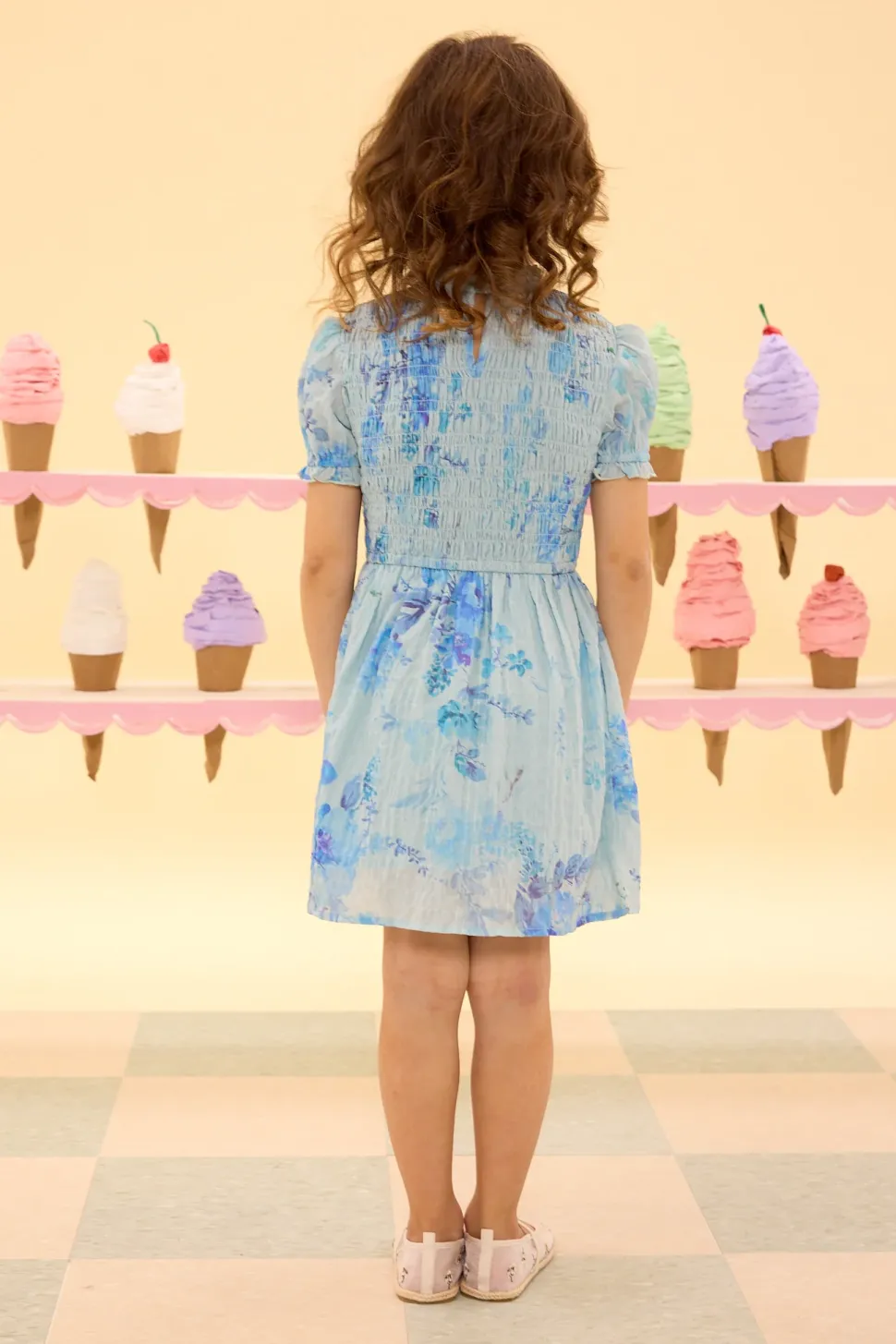 Mini Flynn Dress in Aquarelle Fleur