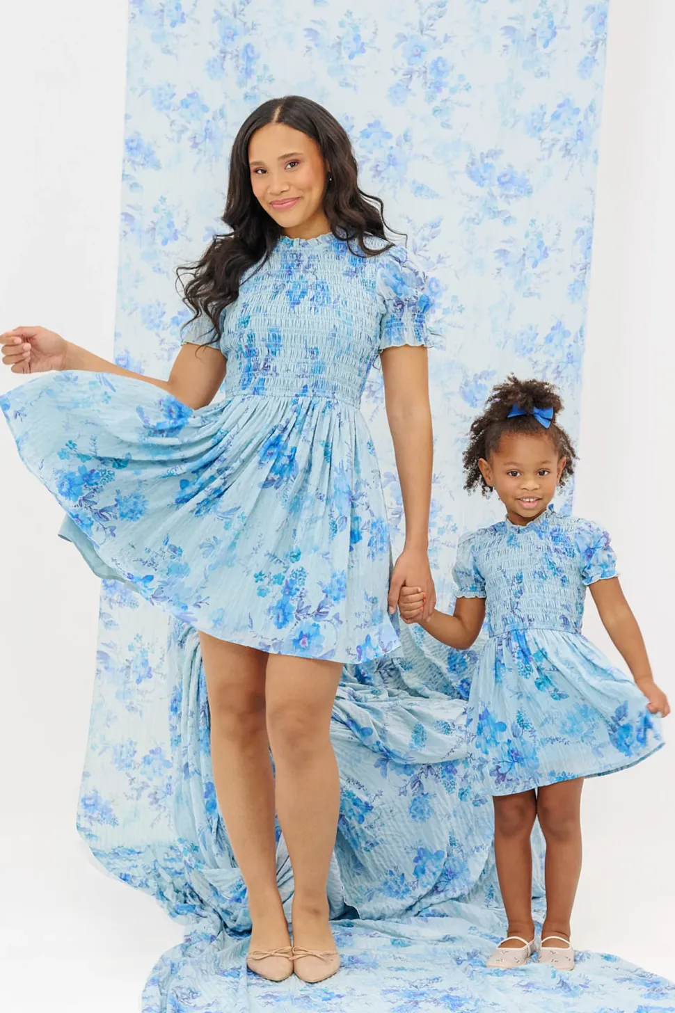Mini Flynn Dress in Aquarelle Fleur